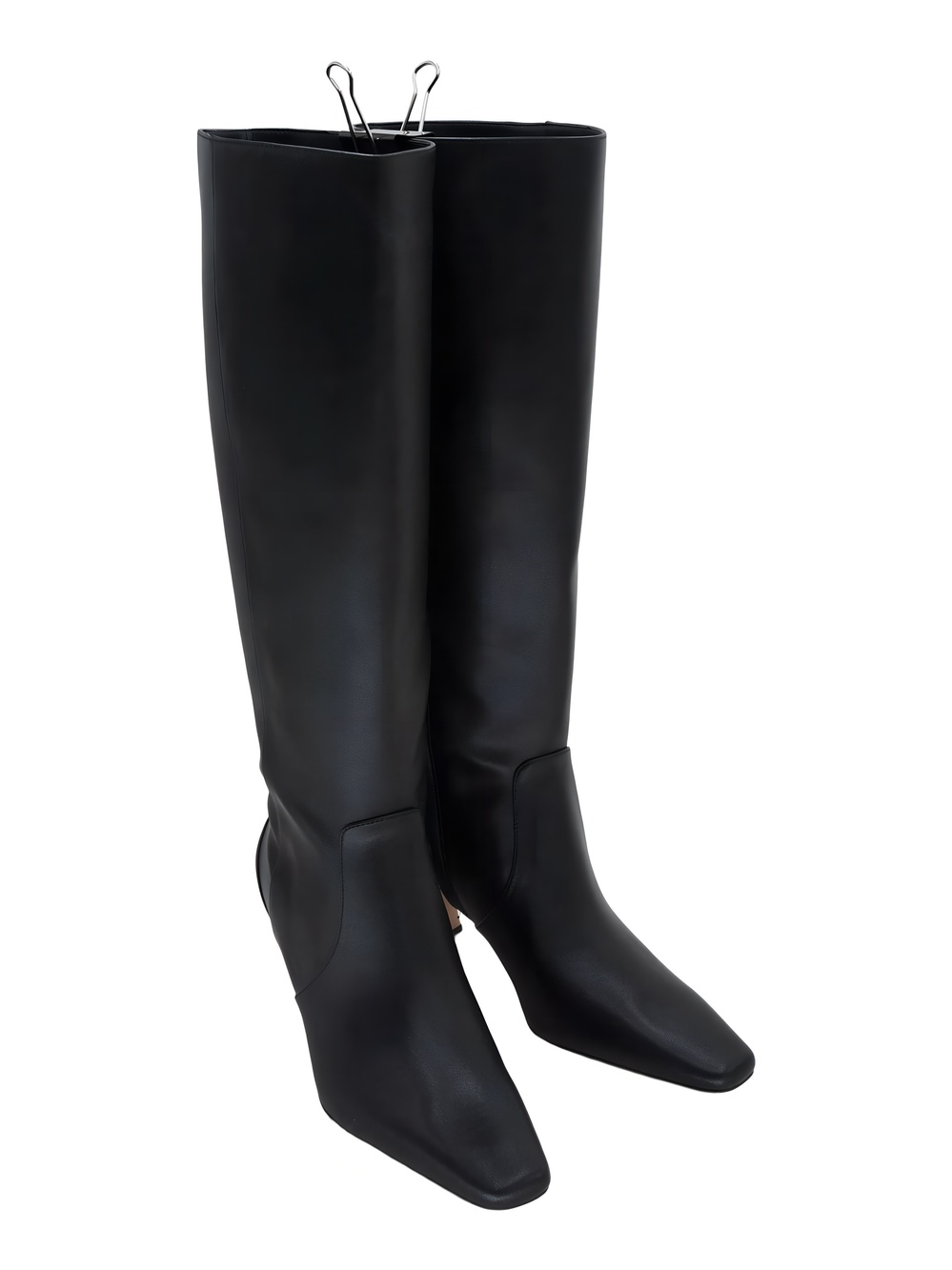 COACH Womens Sculpted C Kitten Heel Tall Boots Square Toe Black Size 10M - Picture 4 of 6